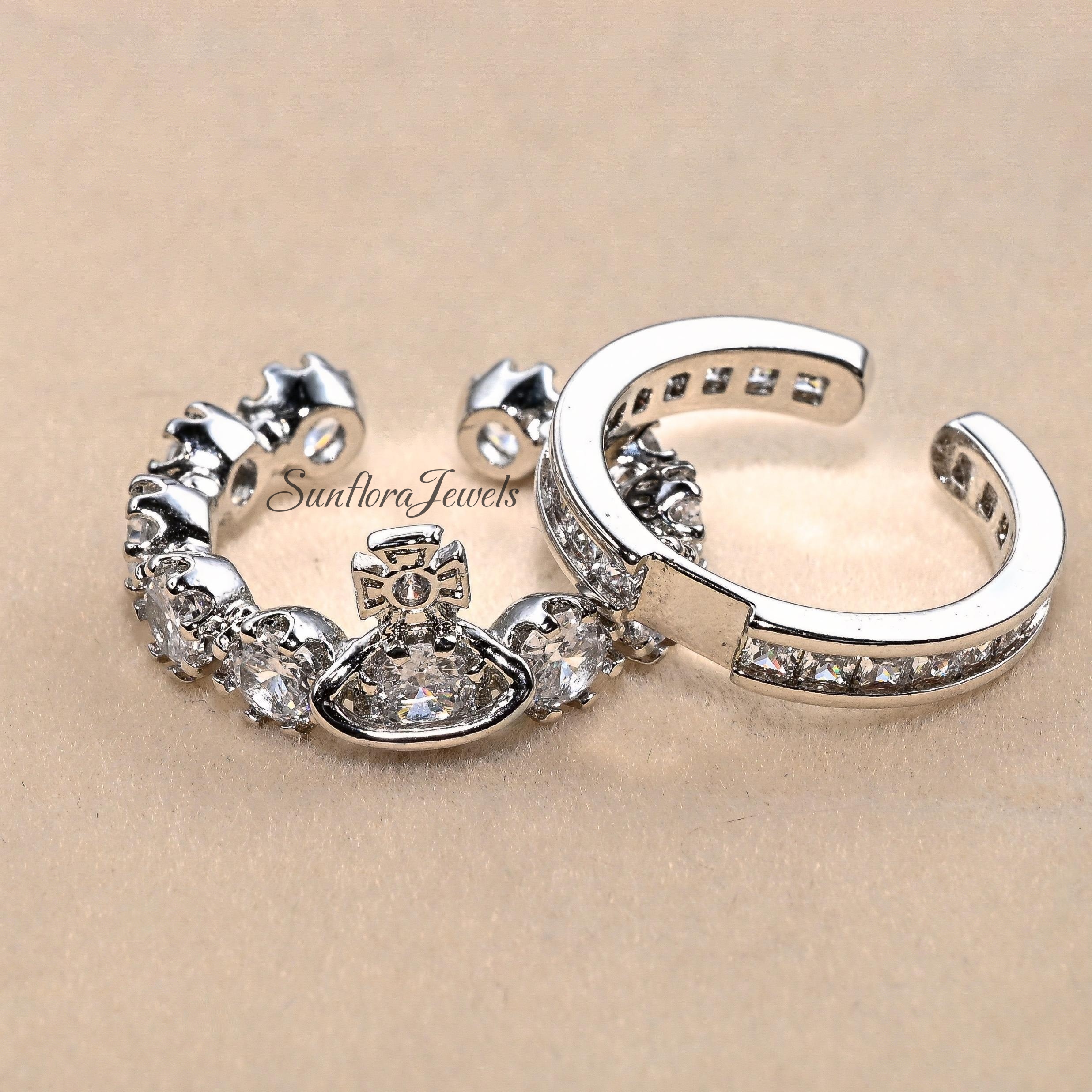 Sparkling Zircon Stackable Rings Set for Women