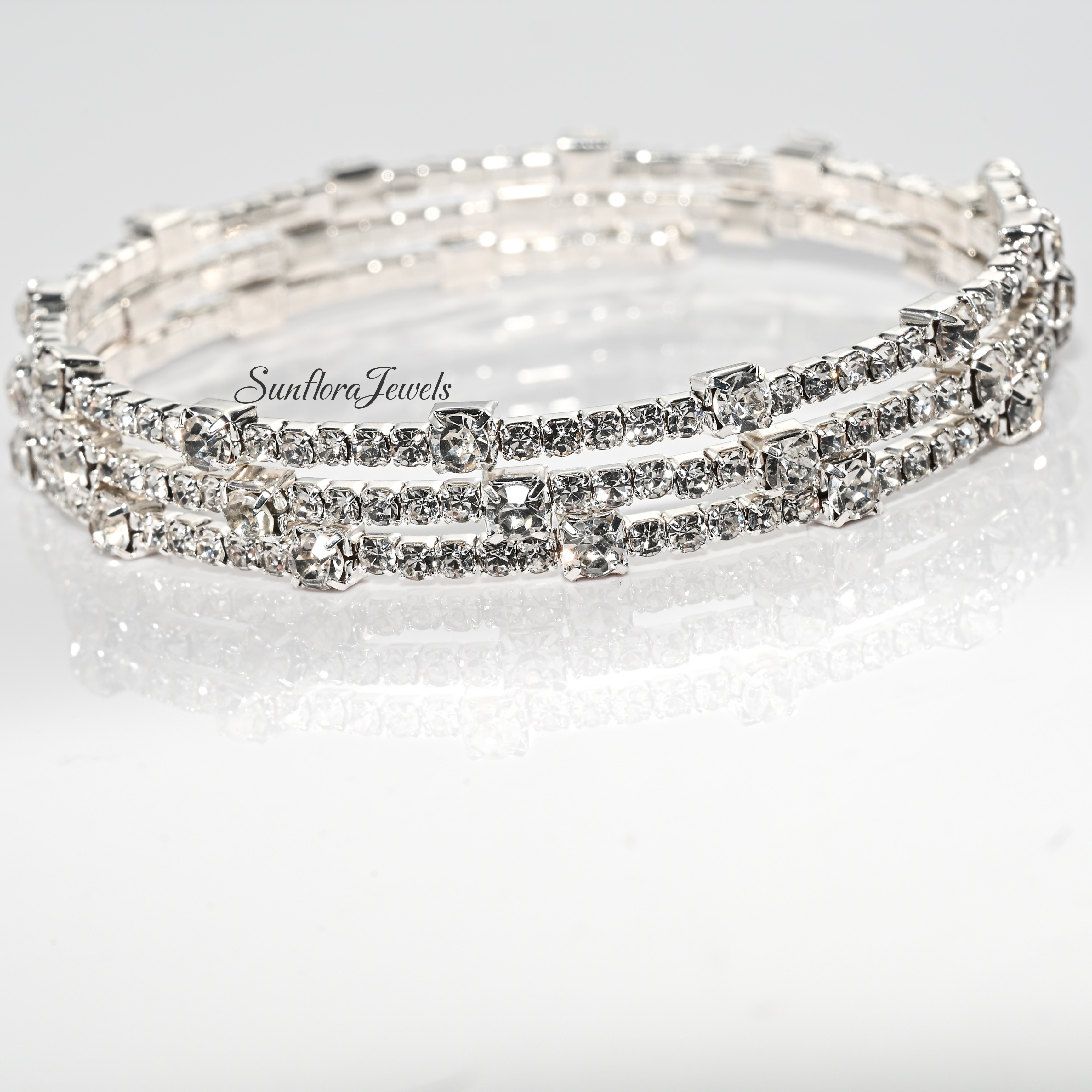 Multi-Layer Pearl & Cubic Zirconia Bracelet for Women