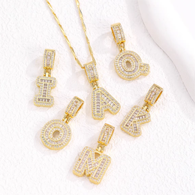 Dainty Initial Letter Necklace-Customizable Gold Alphabet Pendant
